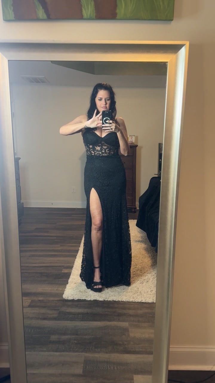 Okay., I have a We Fancy party and a birthday dinner for my man. Looking for one fancier outfit for one of those., The first one was Ashton’s senior prom dress. Definitely need to invest in double 