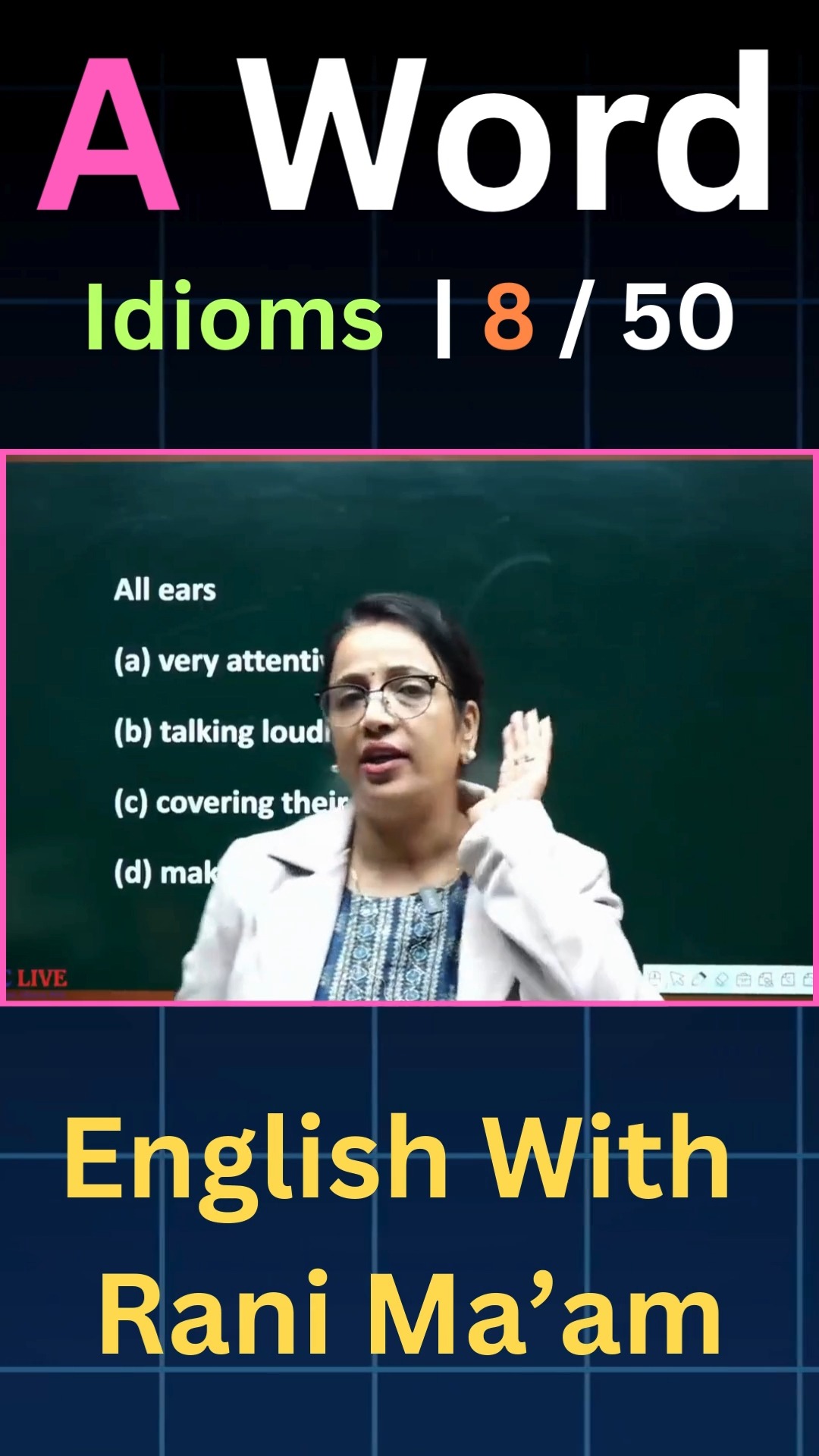 A Word Idioms | 8/50 | English With Rani Ma'am #vocabulary #English ...