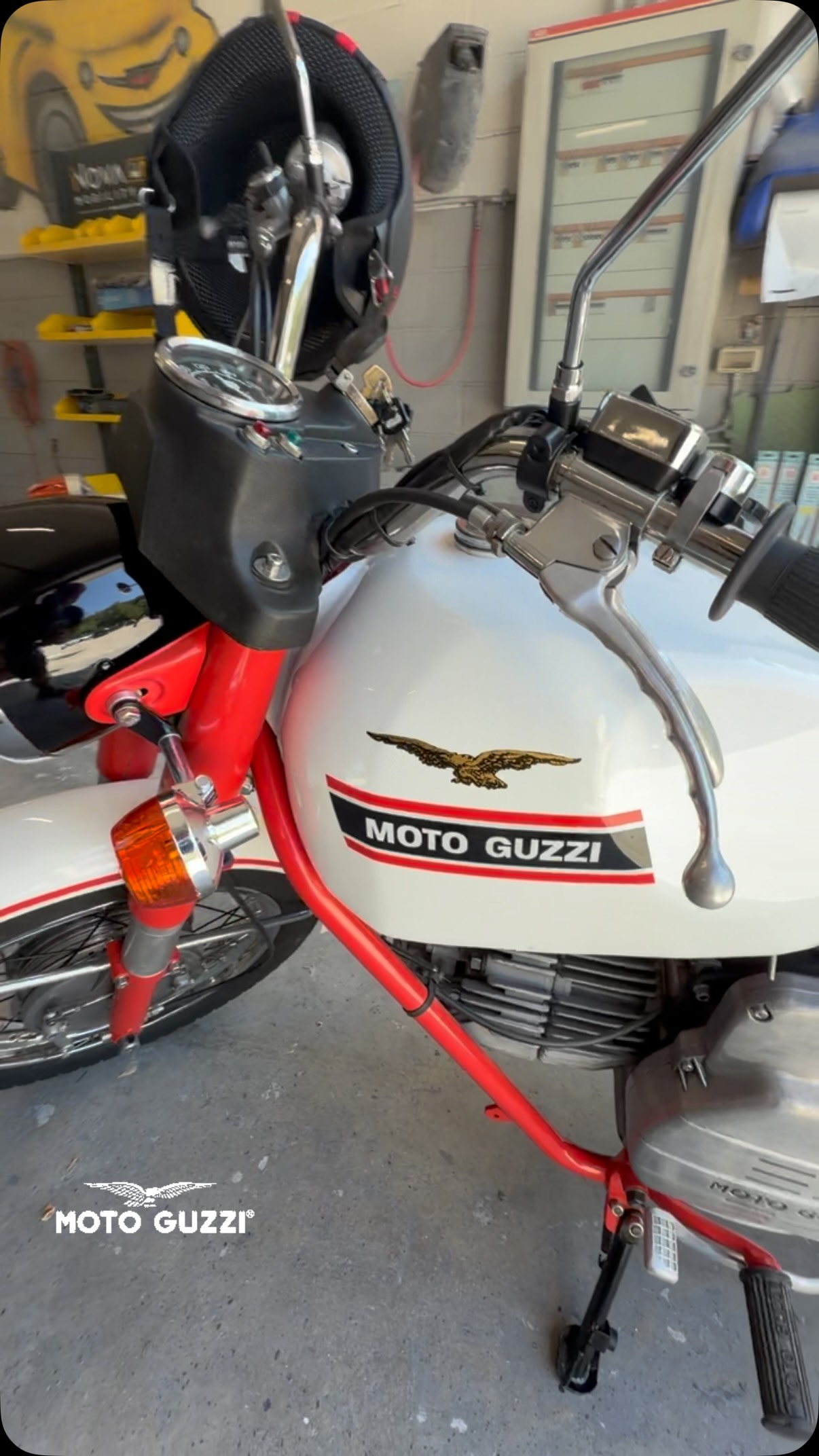 Step back in time with this stunning vintage Moto Guzzi. Every