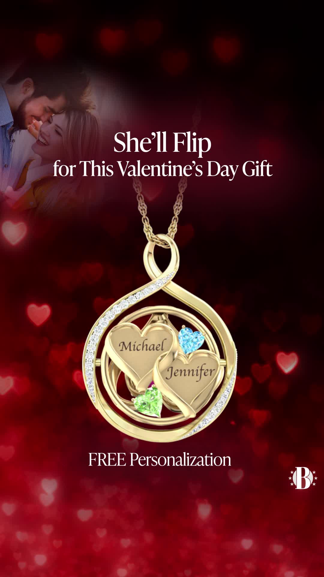 ♡クリフォード♡ページ Unique Valentine's Day gift: 2-in-1 design with a flipping pendant