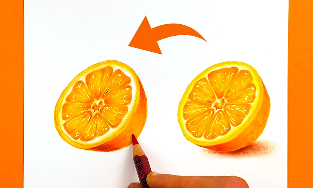 Réalisme ou illusion ? À vous de juger 👀🍊 #dessin #hyperrealiste # ...