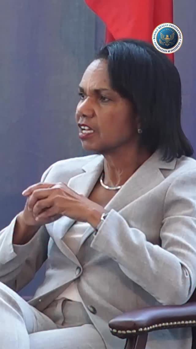 “So are you for school choice or not?” - Condoleezza Rice at the Reagan ...