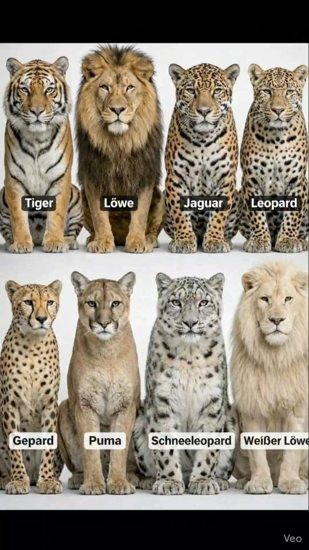 🦁🐯 Die Großkatzen der Erde – kompakt erklärt 🐆 ️ Großkatzen ...