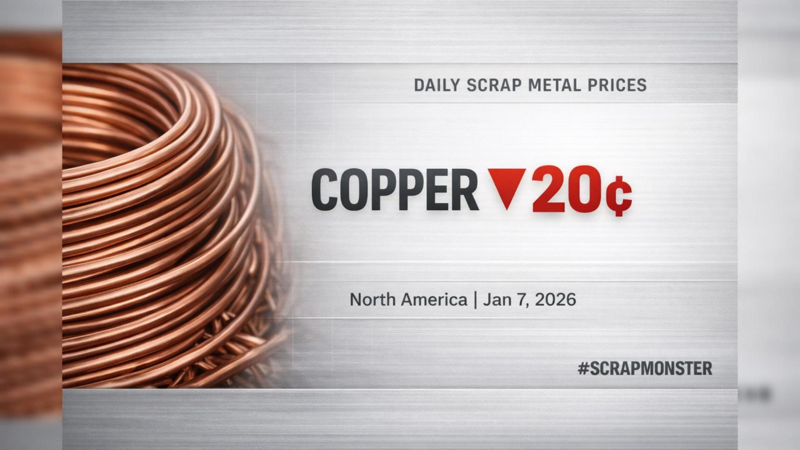 Copper pulled back sharply today, leading a mixed scrap market across ...