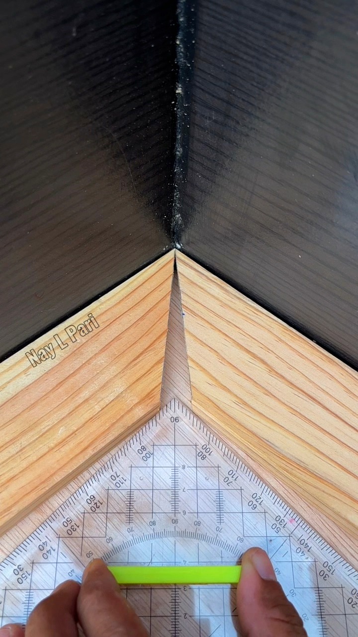 An easy way to measure the angle of wood more than 90 degrees # ...