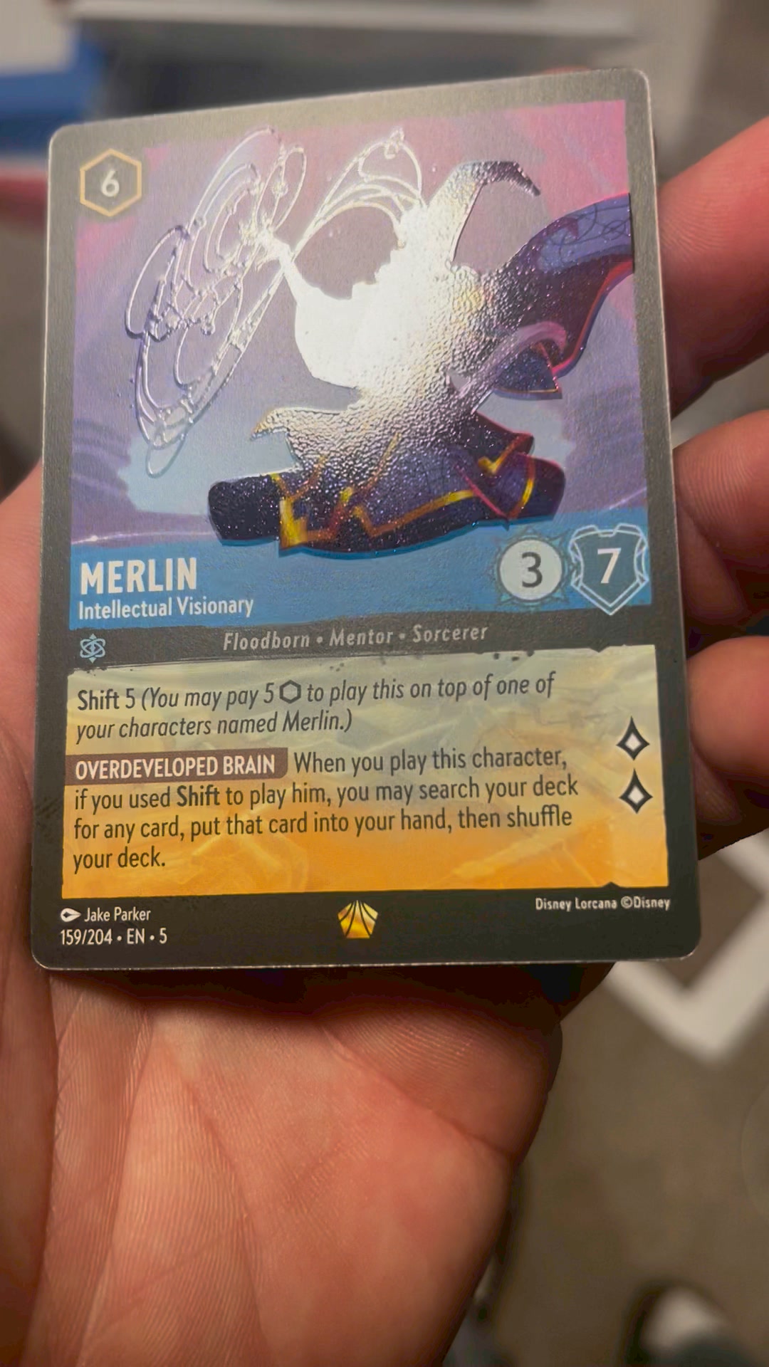 Is this a Disney Lorcana foil card error?