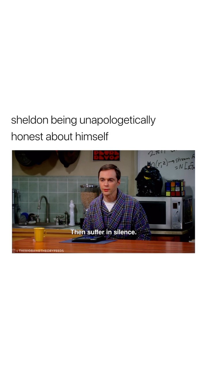 Sheldon being a mood! Follow @thebigbangtheoryfeeds #thebigbangtheory # ...