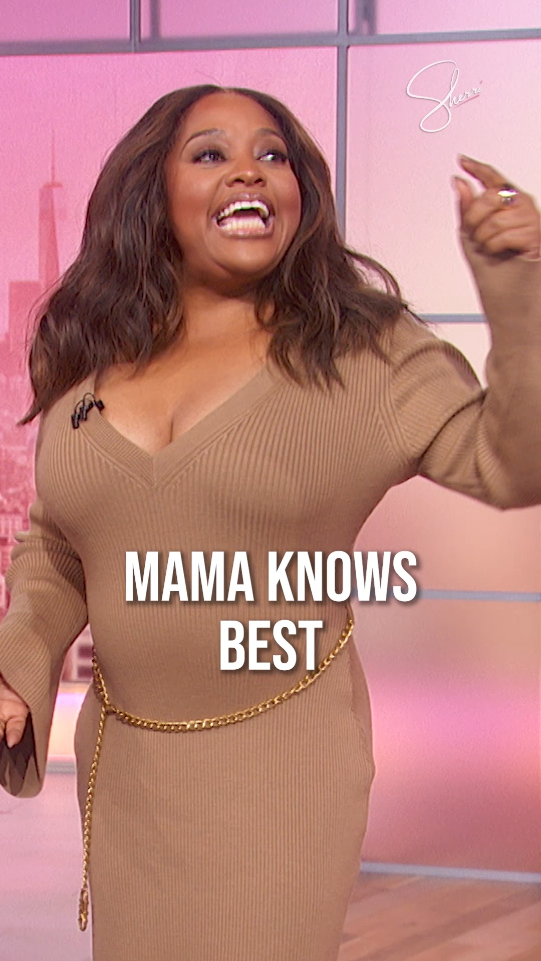 rocky skimpy brown dress Sherri Shepherd on ASAP Rocky’s Mom Picking Rihanna: Mama Knows Best dressed with our Shaya