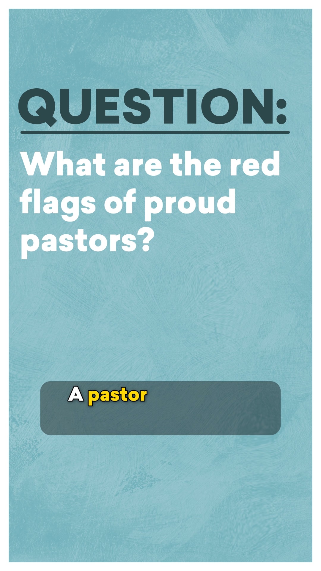 Pride in a pastor = 🚩🚩🚩 ﹖What are the red flags of proud pastors? # ...