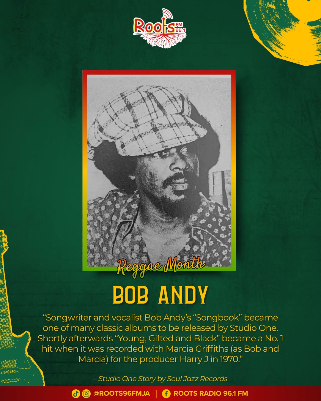 レコード COXSONE RECORDS BOB ANDY オリジナル1969