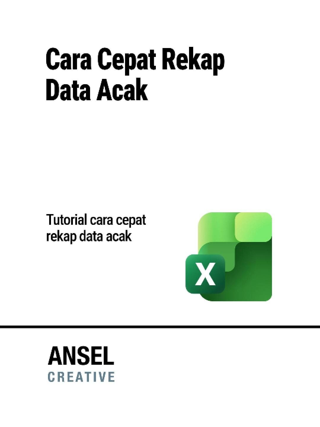 Cara Cepat Rekap Data Acak di Microsoft Excel #TrikExcel #BelajarExcel ...