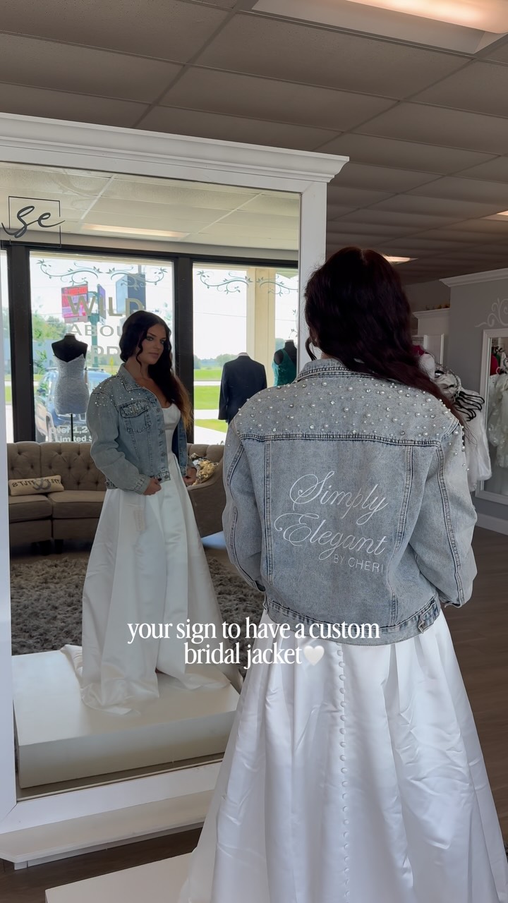 wedding dress and denim jacket Custom bridal jackets are the perfect way to elevate your wedding-day style with a touch of personality, timeless charm, effortless elegance. 💍🤍, Personalized just for you and designed to be But what happens to Color:Teal-MNC1696 white dress with denim jacket sizechart-off-shoulder-maxi-dress-with-sleeves-bust Comment “dress” to get