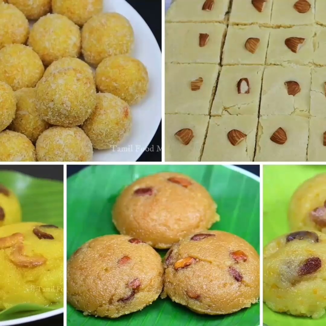 ரவை வைத்து 5 விதமான ஸ்வீட் ரெசிபி | 5 Rava Sweet Recipes | Sweet Recipe ...