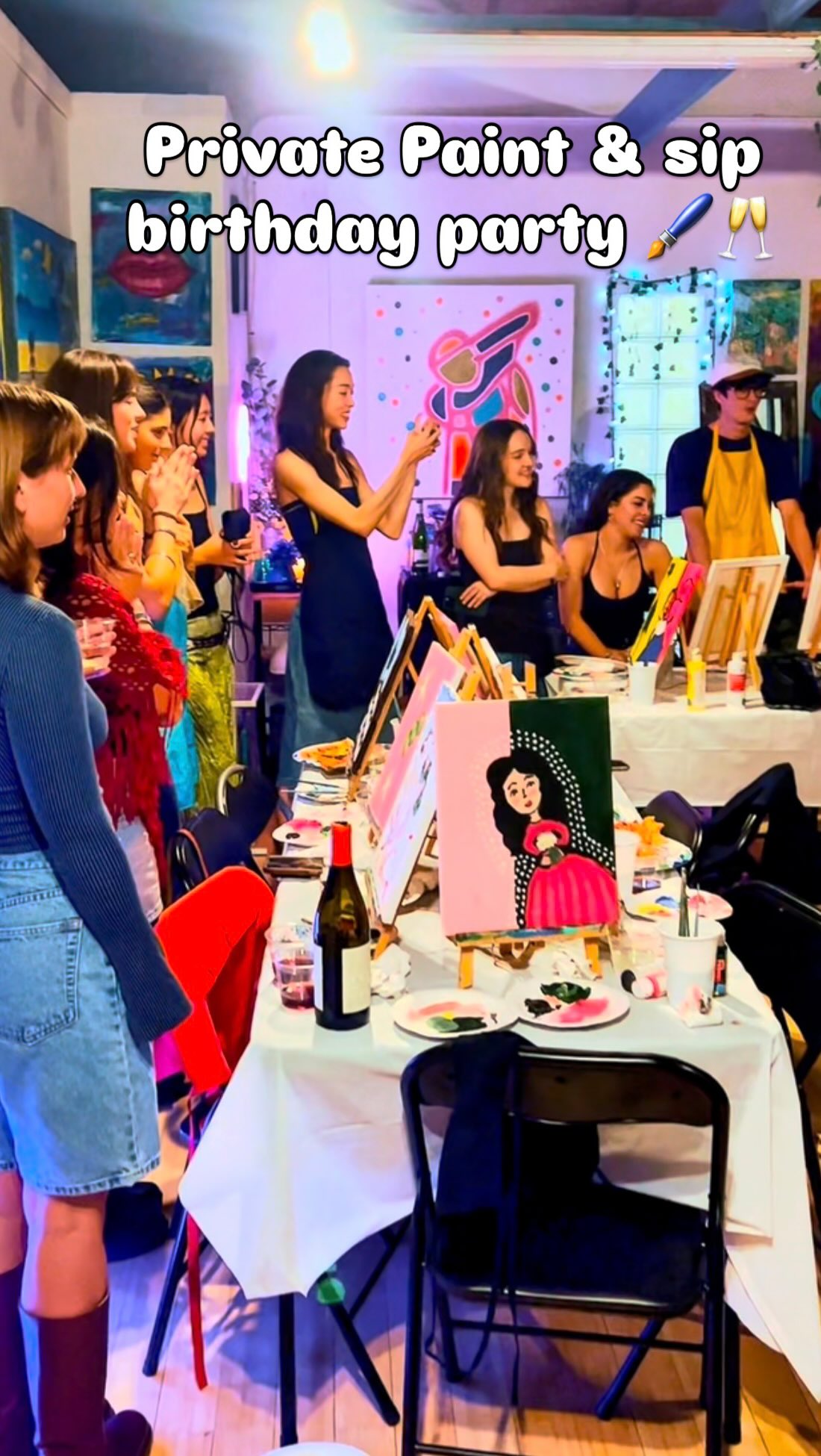 Private paint party over the weekend 🎉🎨🖌️ #paintandsipparty # ...
