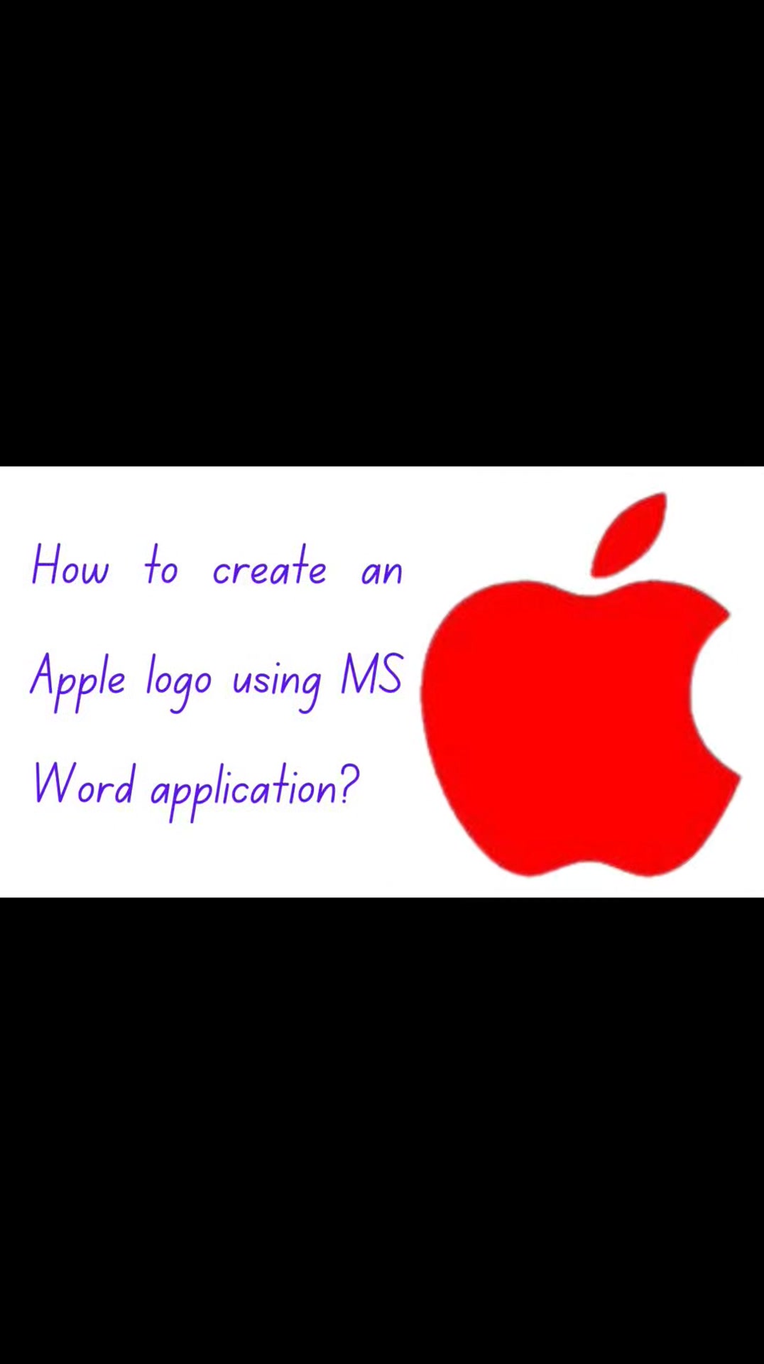 How to create an Apple logo using MS Word application? FONT STYLE ...