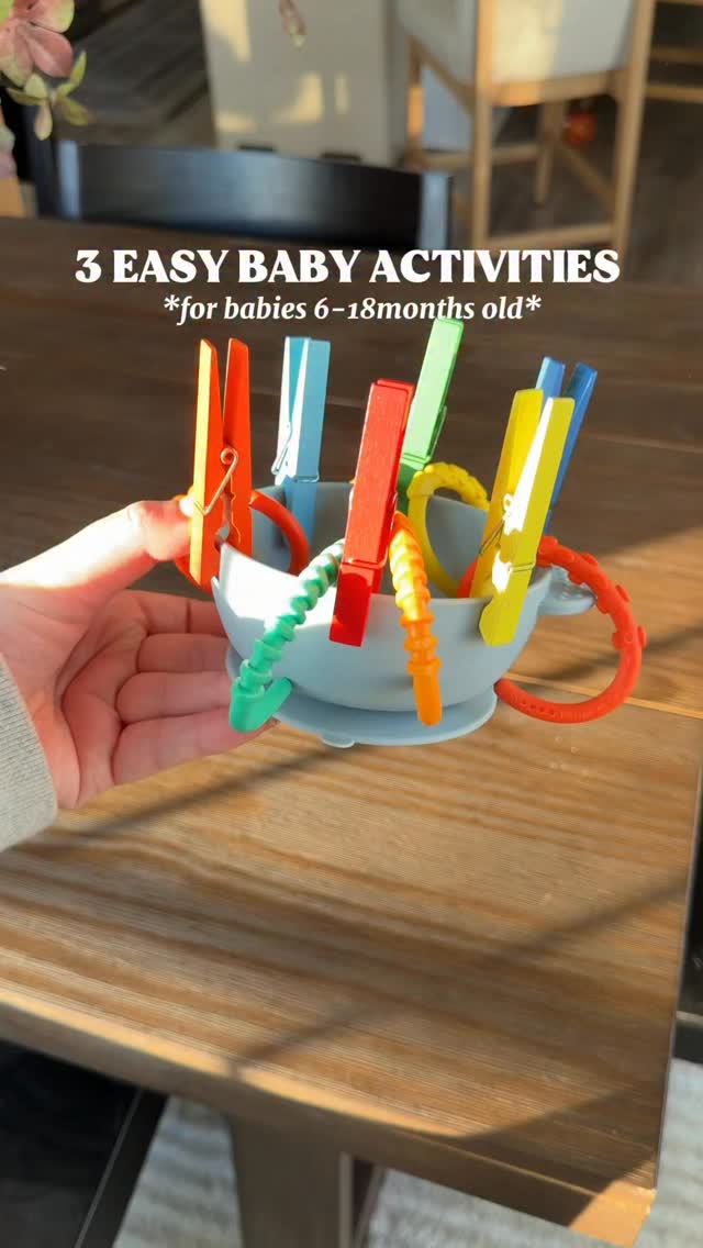 3 easy baby activities 👶 Perfect for 6–18 months and great for fine ...