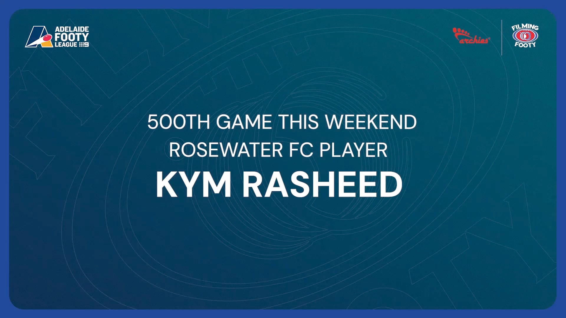 Kym Rasheed plays his 500th game for Rosewater Football Club this ...