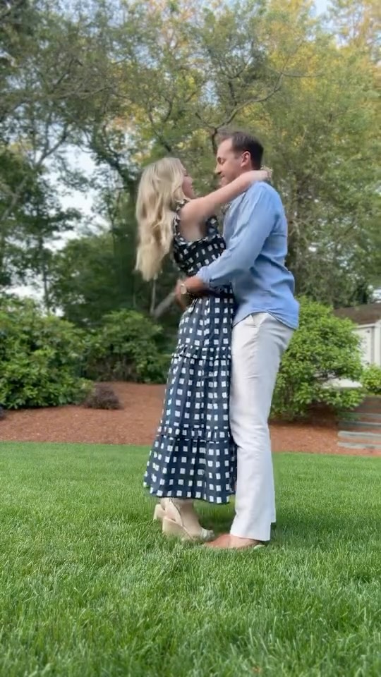 A little throwback featuring Meghan Rooney Tomaino in our bestselling Holly Dress in Gingham Navy🫐🧺 🤍, Two summers later, and we’re still reaching for her ✨ | MAHI GOLD