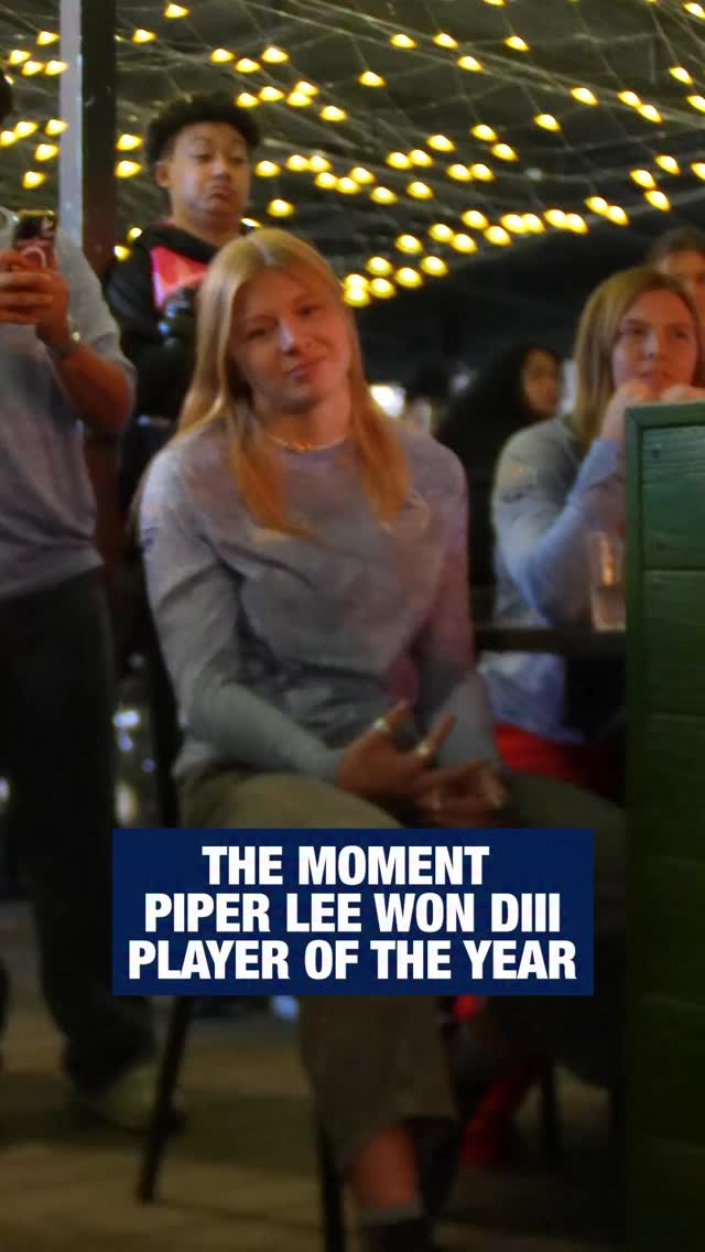 The moment Piper Lee was named the Division III Player of the Year! 🏆 # ...