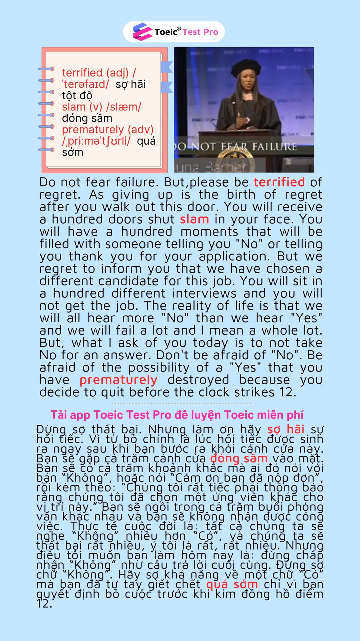 Don't be afraid of No --------- 🌐Website: https://estudyme.com/toeic ...