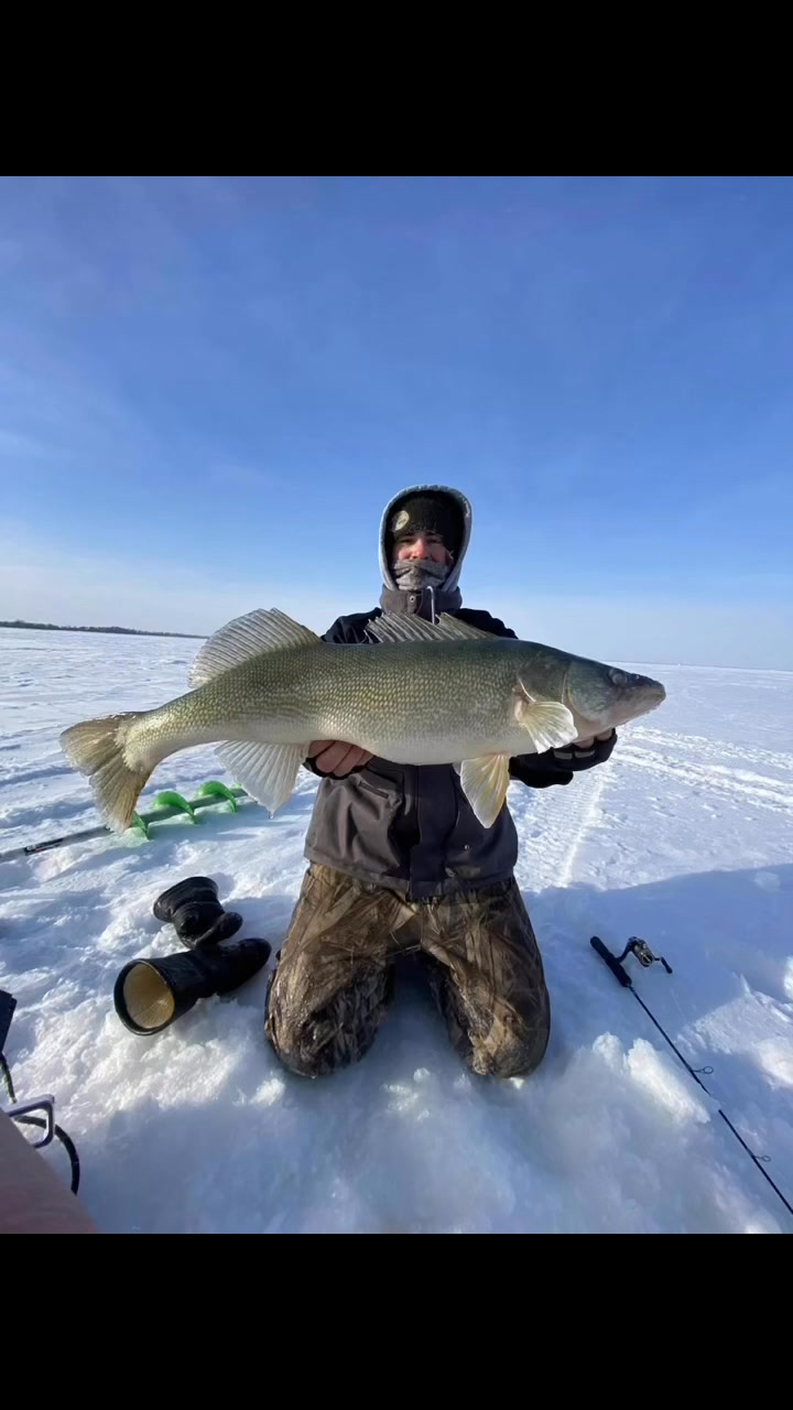 Logan with a tank! Finally!!!! | RUN N’ Gun Ice Fishing | Facebook