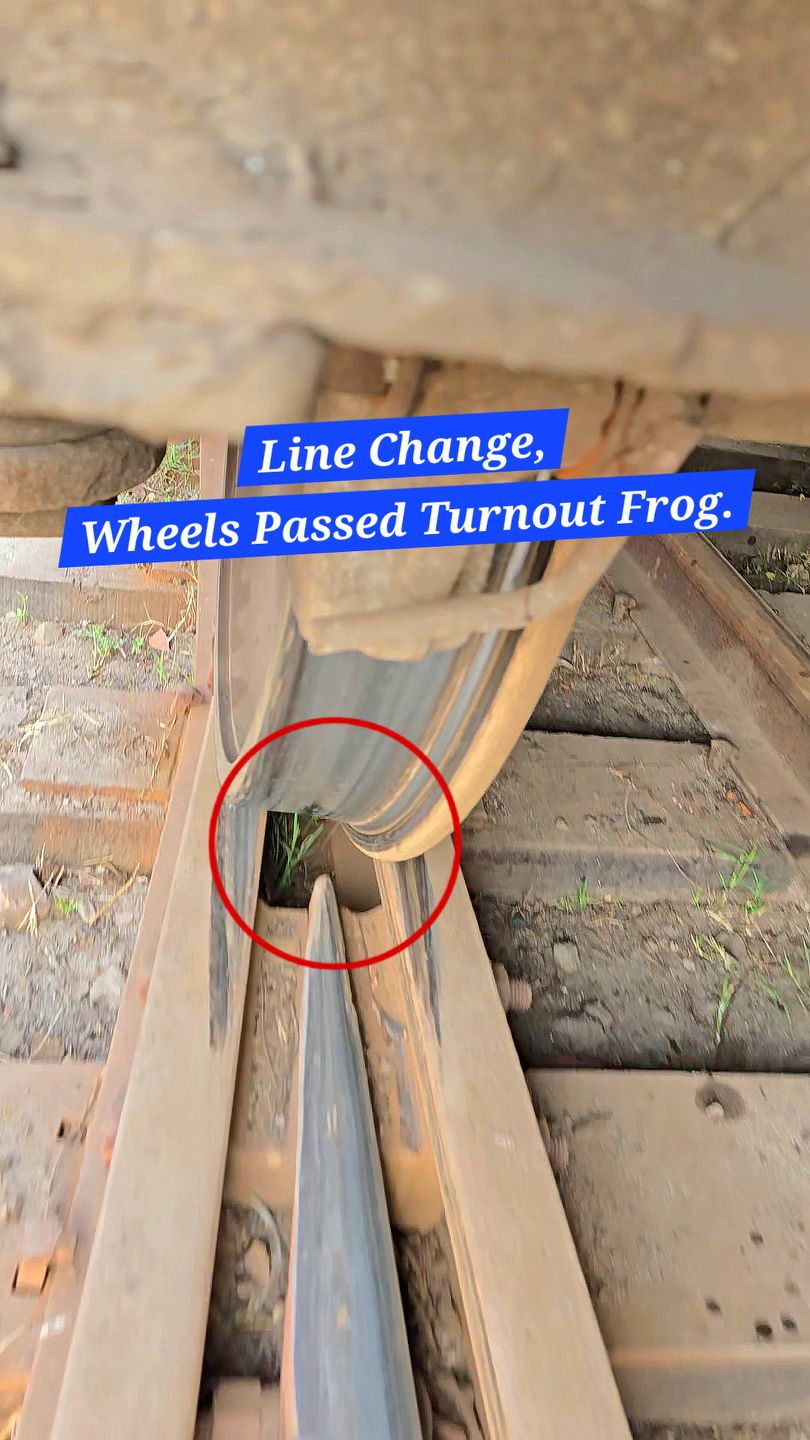 Line change, wheel passed turnout frog. #Line #change #wheels #train # ...