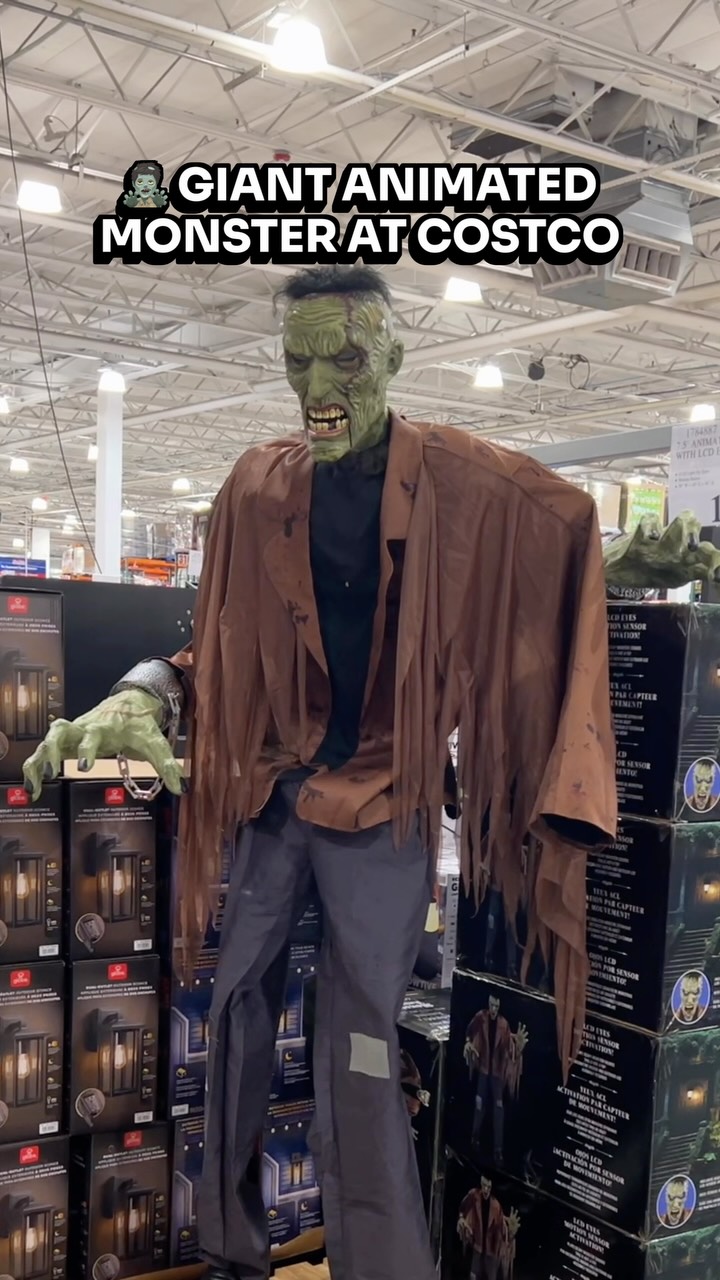 コストコ製ハロウィンセンサー式音楽 🧟‍♂️ This 7.5' Animated Monster at Costco is the showstopper