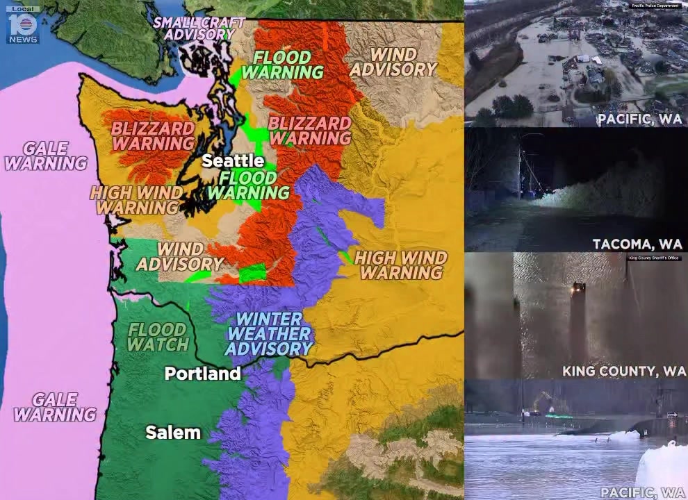 The Pacific Northwest is littered with weather alerts as another ...