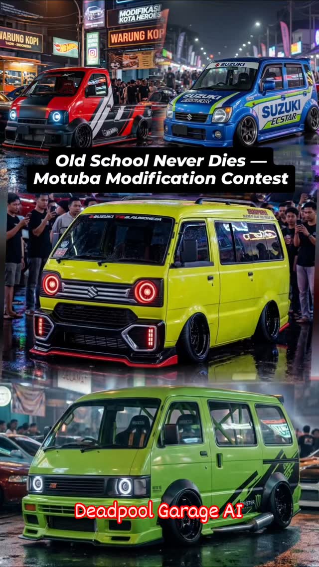 Lampu kota, aspal basah, dan motuba tampil all out. From classic van to ...