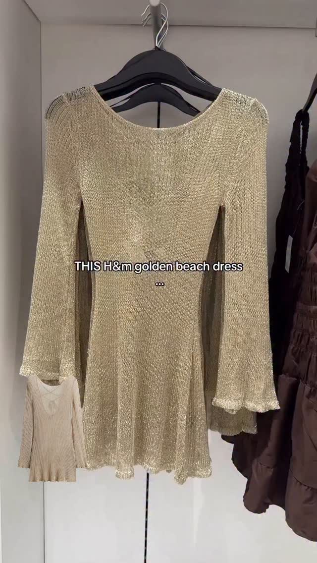 h&m golden beach dress @hm tag:bestselling