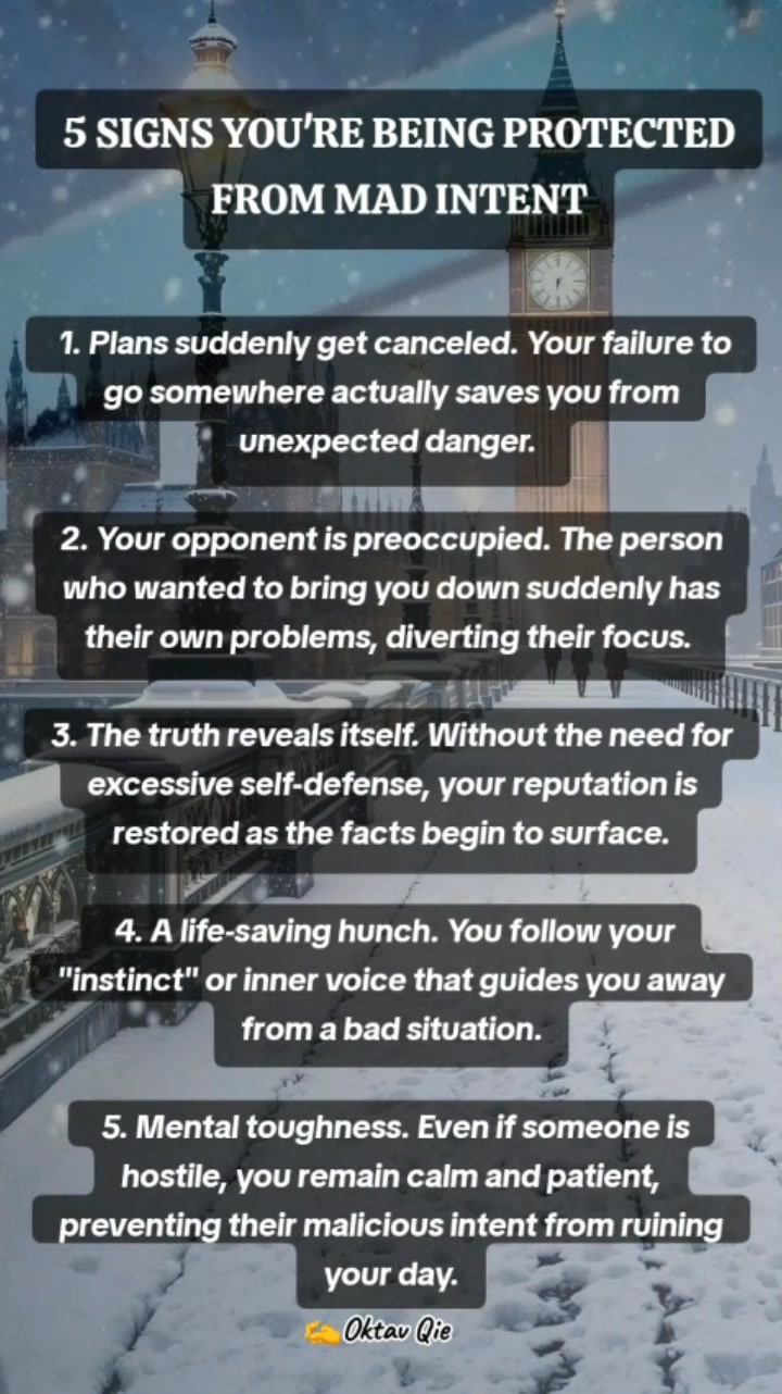 Daily plans | 5 Signs You're Being Protected From Mad Intent # ...