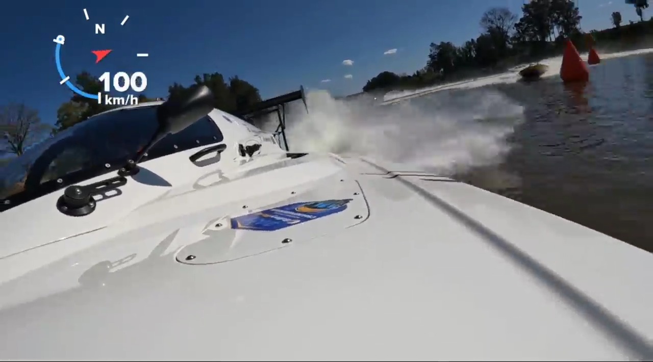 I stuck my boost camera on some of our competition after the red boat ...