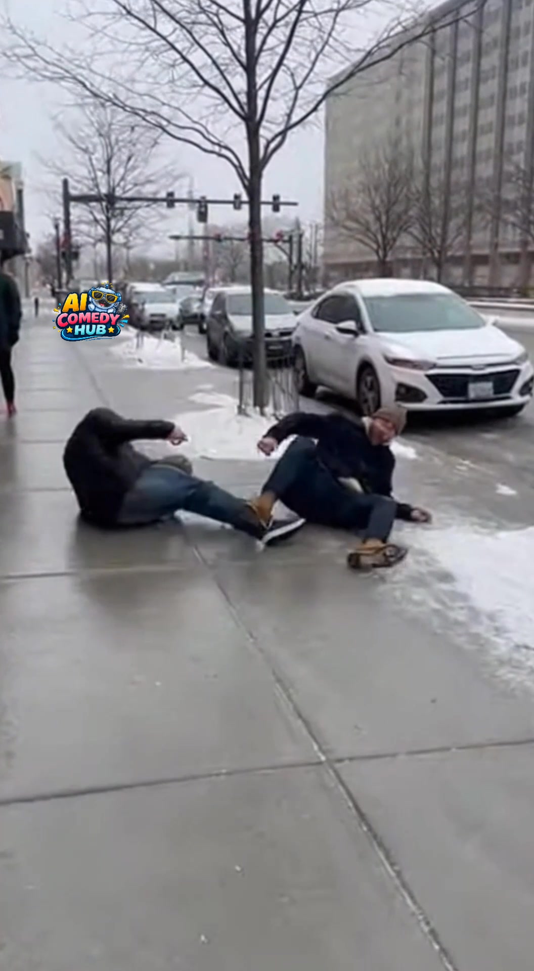 New way to fall 😂🤦‍♂️, bro ignored gravity rules and invented his own ...