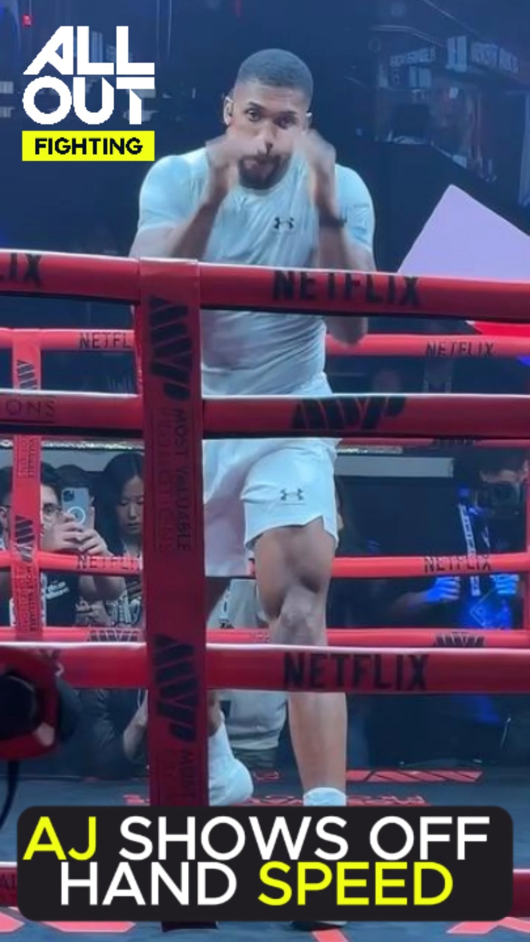 Anthony Joshua shows off his lightening hand speed ahead of his fight ...