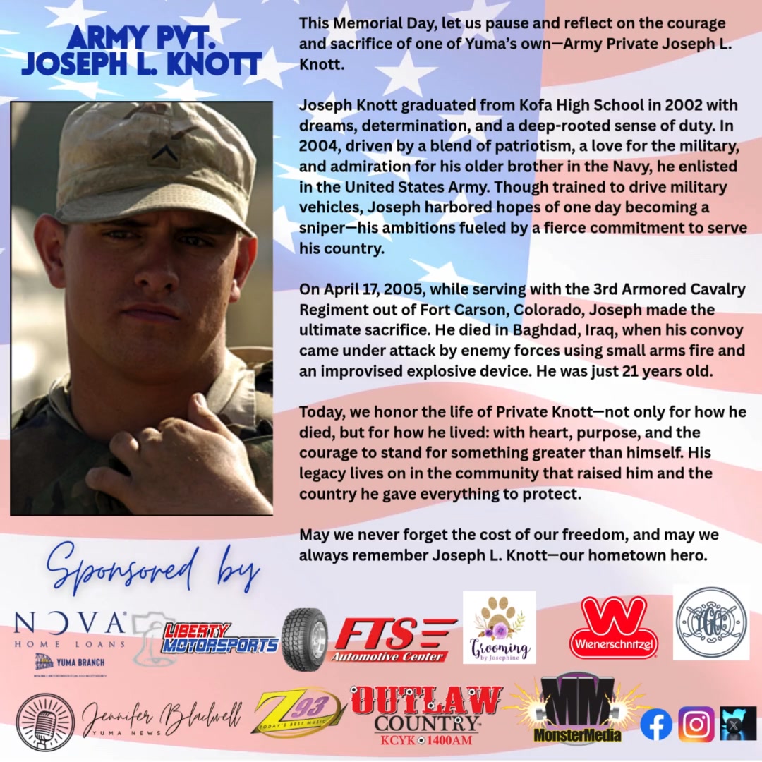 This Memorial Day, we honor Army Pvt. Joseph L. Knott, a proud son of ...