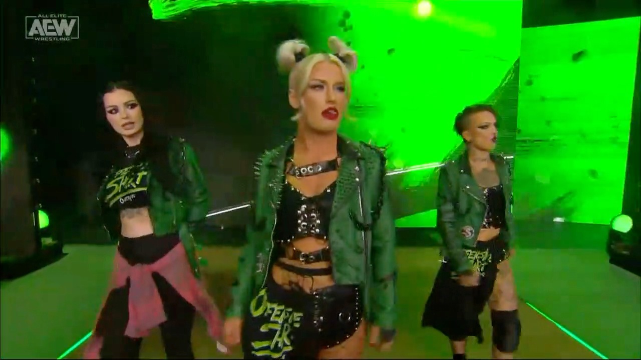 Throwback: Toni Storm & Ruby Soho (with Saraya) vs. Dr. Britt Baker ...