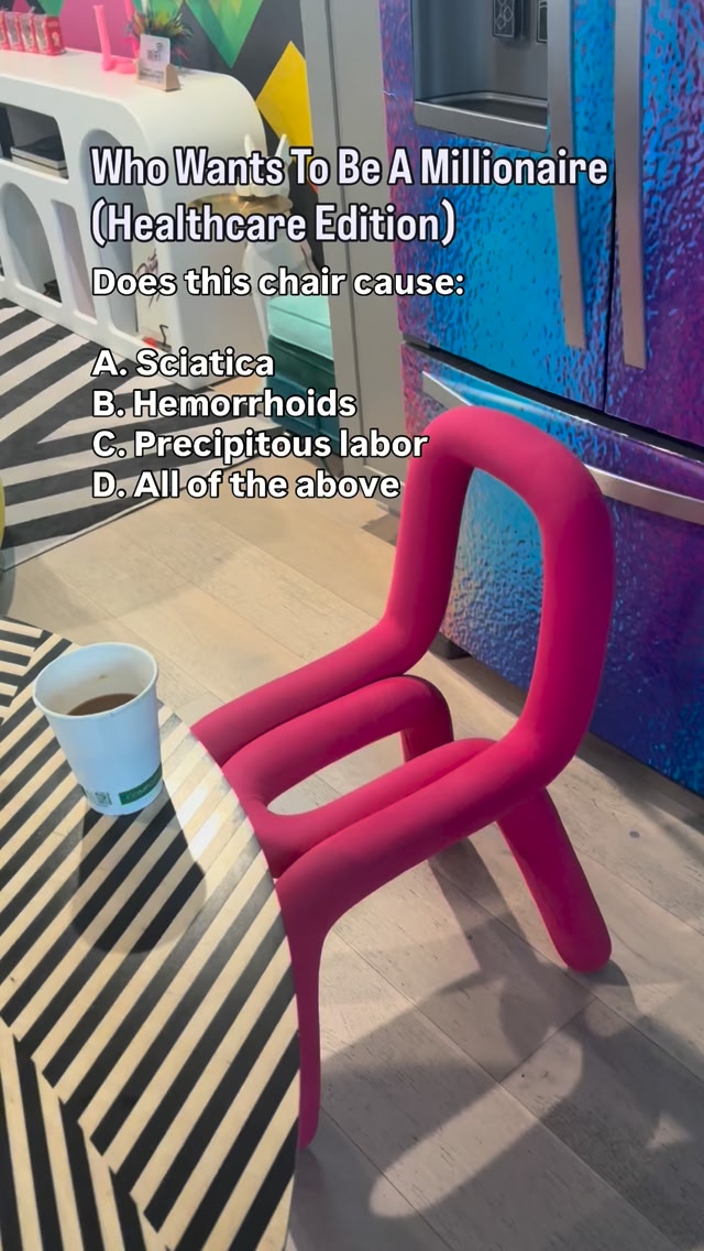 Worst chair ever 😘 jk If you answered A and B you’re totally right 😂 ...