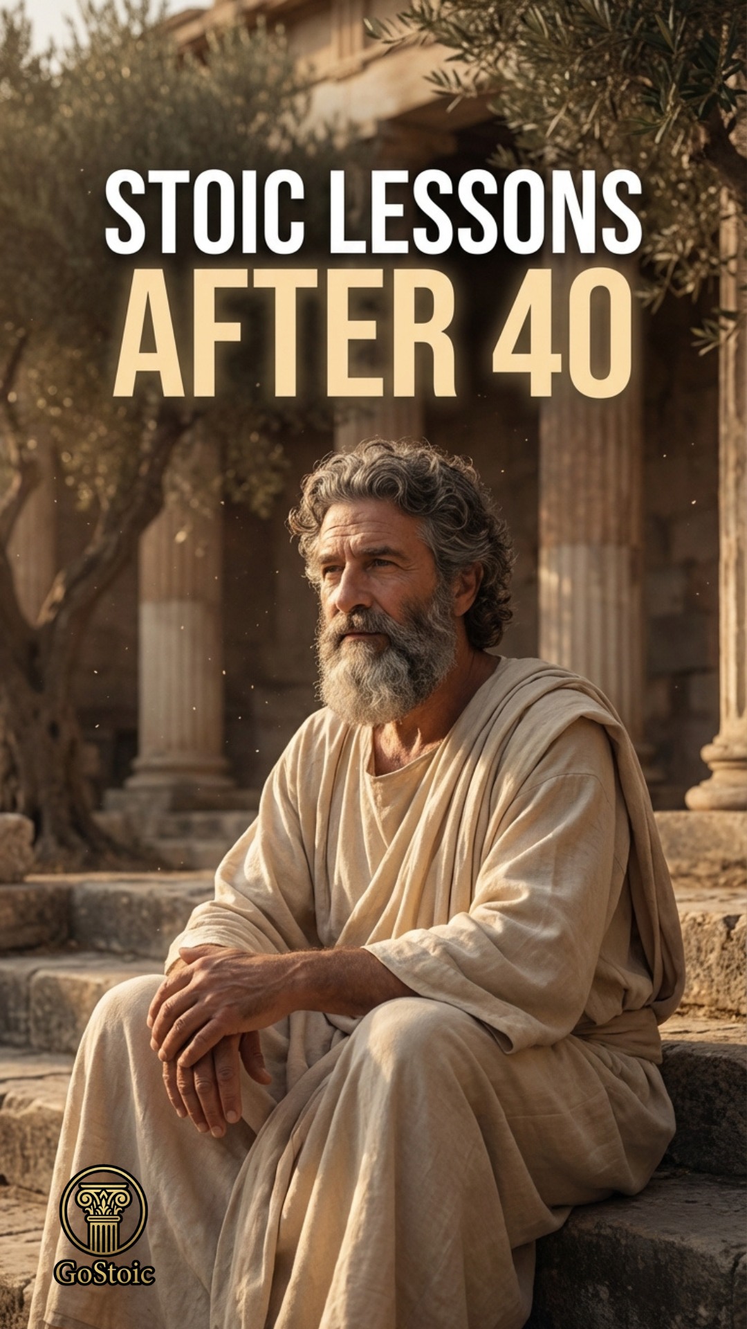 Wisdom doesn’t shout after 40 ⏳ It sharpens. Stoicism teaches that time ...
