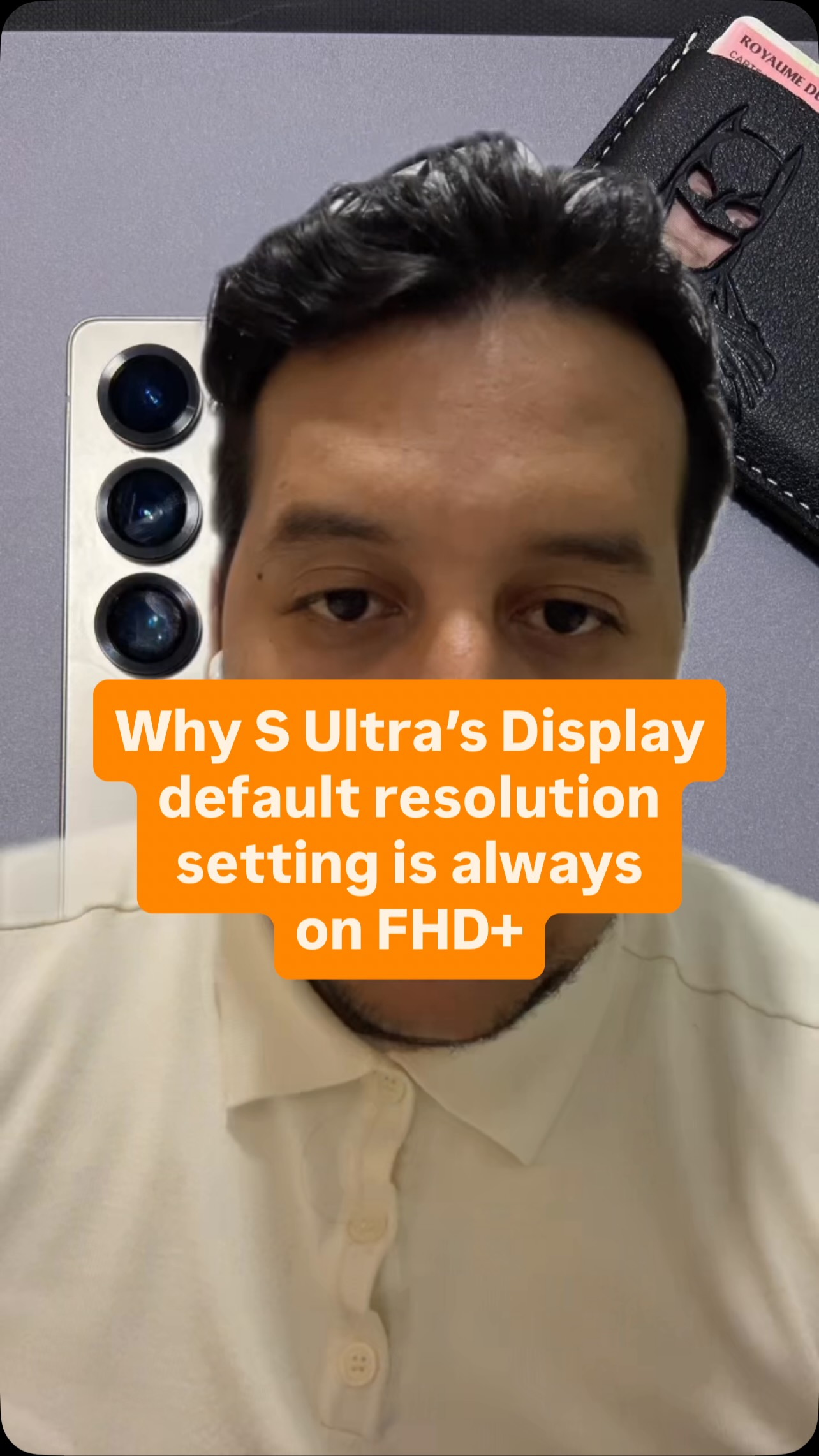 Why S Ultra’s Display default resolution setting is always on FHD+ ...