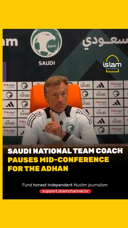 Saudi Arabia national team coach Hervé Renard stopped speaking during a ...