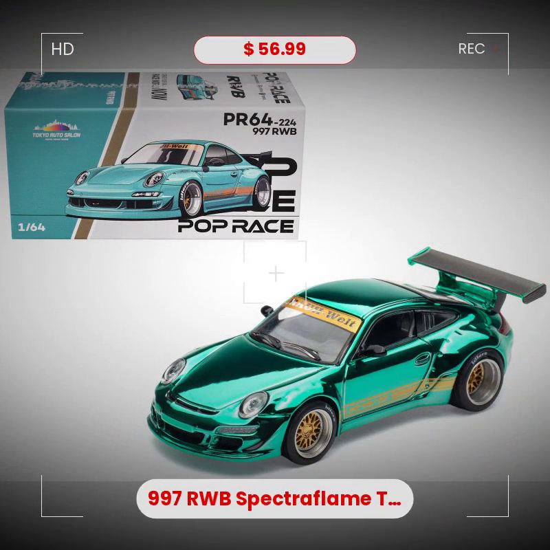 🚗 Elevate your collection with the stunning 997 RWB Spectraflame Teal ...