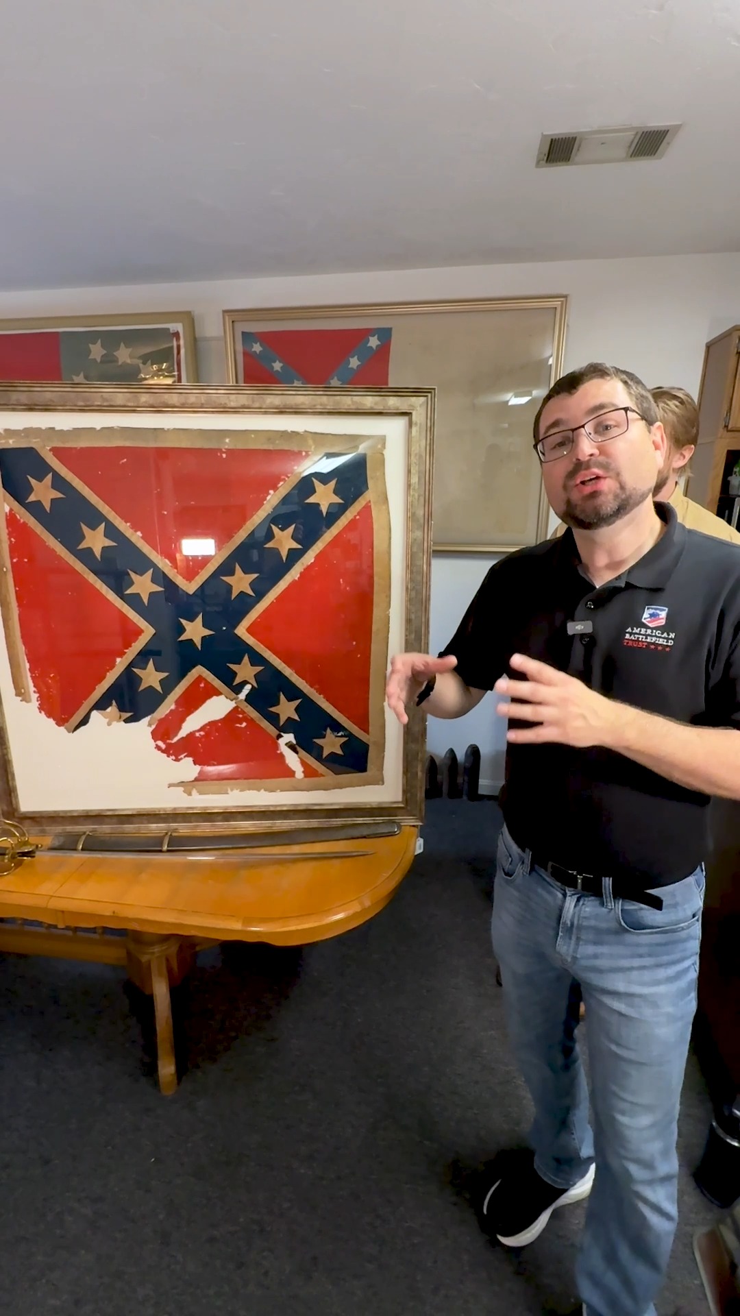 Check out Confederate General J. E. B. Stuart’s camp flag and sword at ...