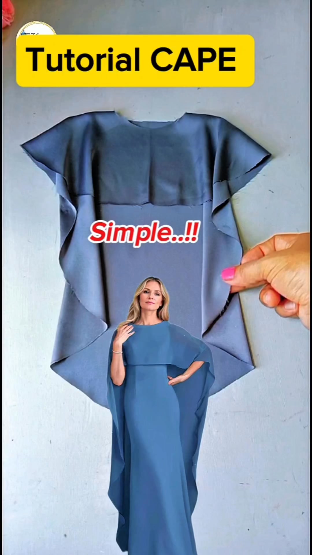 Tutorial Membuat CAPE 💃 COBA.!! #sewing_tips_and_trick_beginners # ...