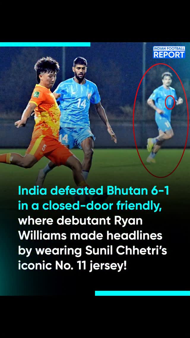 India defeated Bhutan 6-1 in their closed door friendly match. Ryan ...