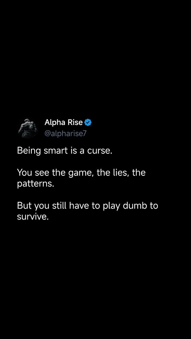 Alpha Rise - Awareness is heavy. You see the patterns, the... | Facebook