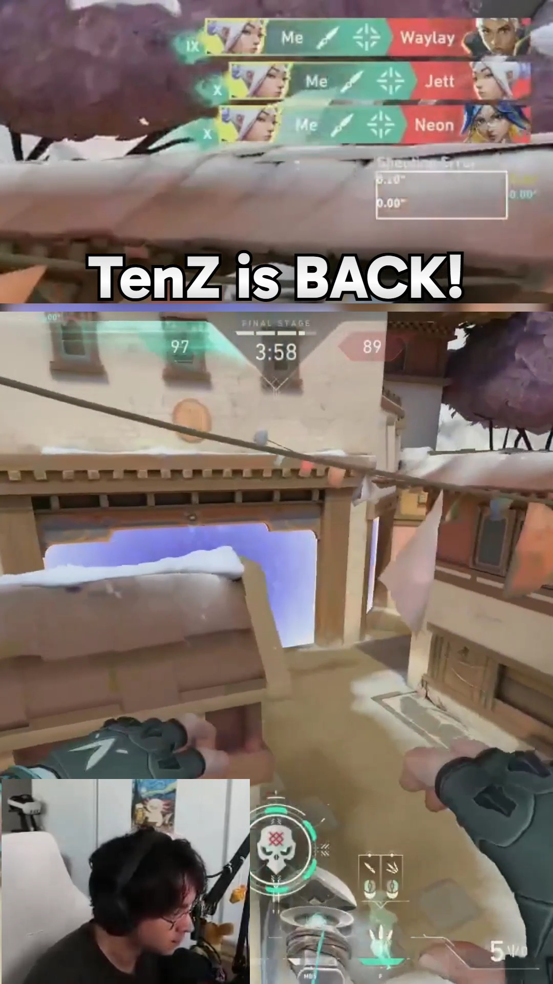 TenZ is BACK! #gaming #esports #valorantclips #valoranthighlights # ...