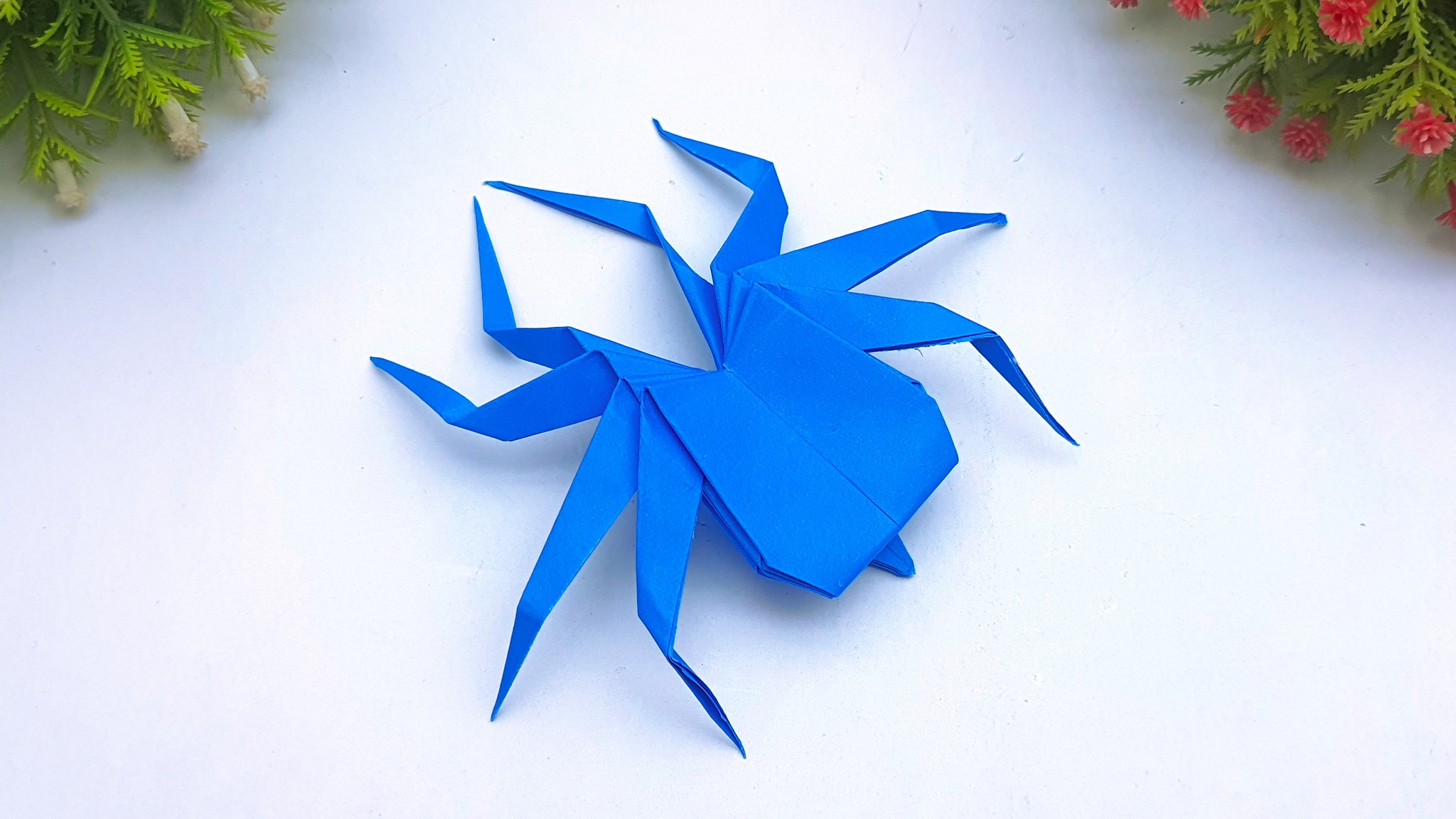 How to fold easy origami spider step by step - Handmade origami toy ...