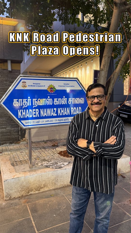 The revamped Khader Nawaz Khan (KNK) Road in Nungambakkam, Chennai, was ...