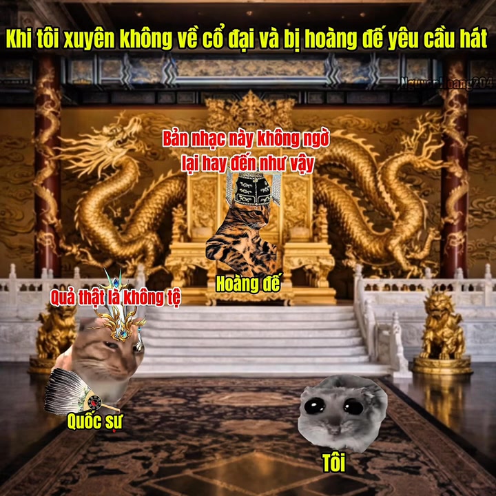Khi tôi xuyên không về cổ đại và bị hoàng đế yêu cầu hát #meme #catmeme ...