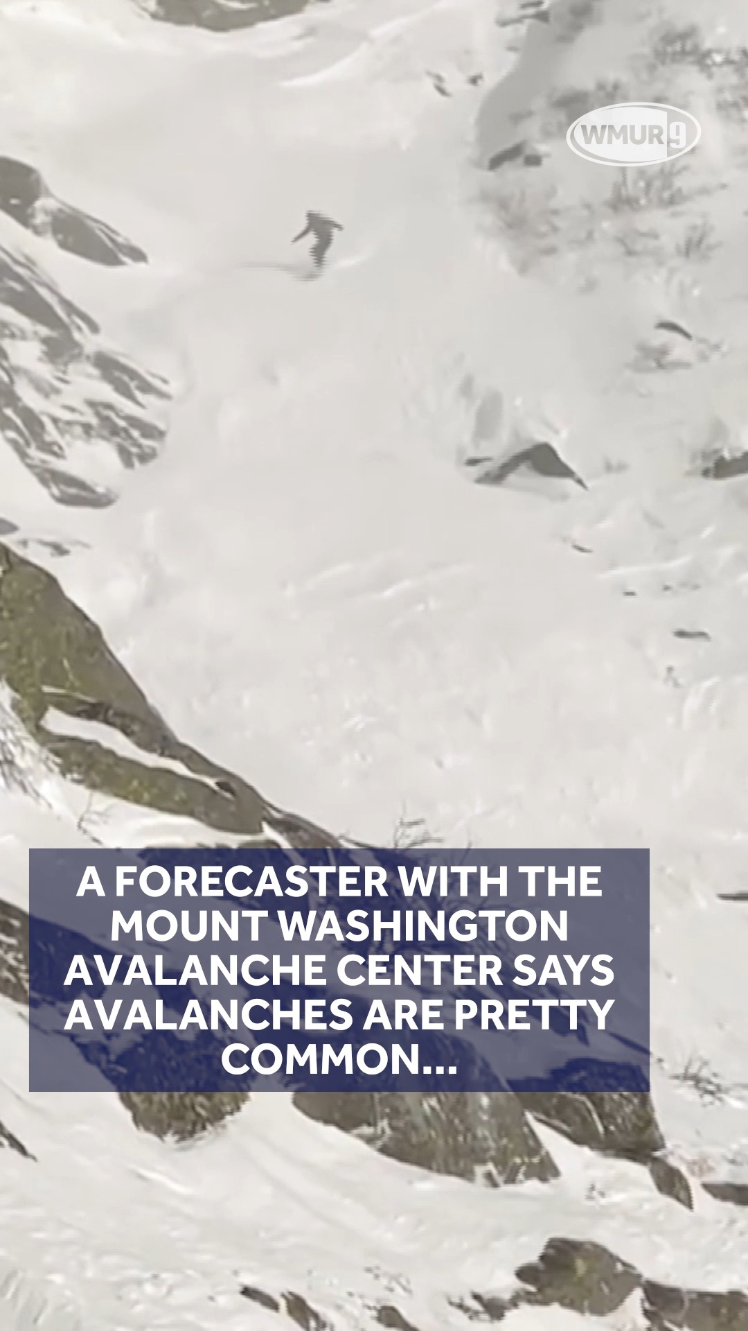 YIKES! 🏂 A snowboarder at Mount Washington's Tuckerman Ravine